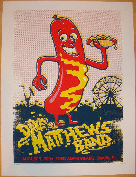 2006 Dave Matthews Band - Tampa Silkscreen Concert Poster by Methane