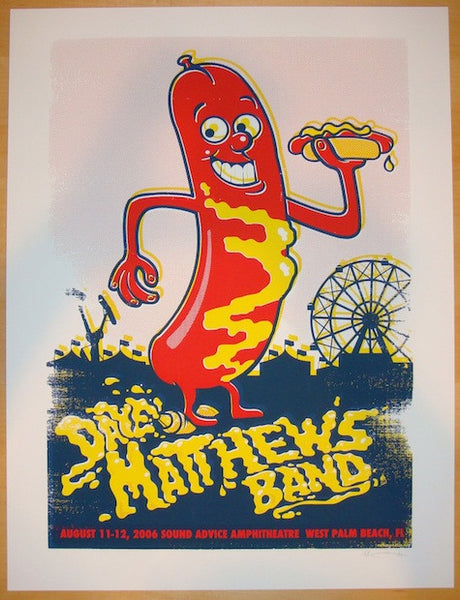 スムルース 直筆サイン 2006年ライブポスター 2006 Dave Matthews Band - West Palm Beach Silkscreen Concert
