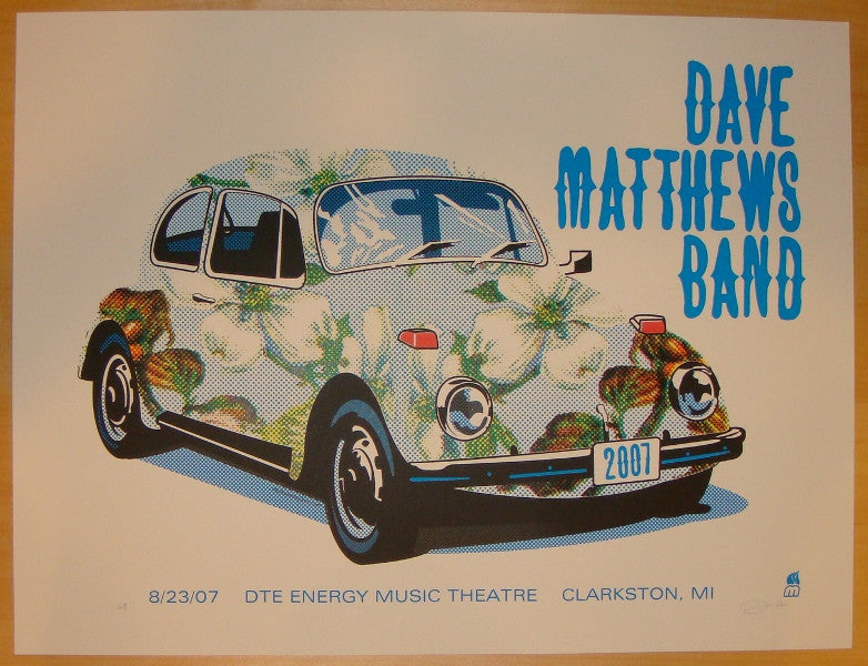 2007 Dave Matthews Band - Clarkston Silkscreen Concert Poster by Methane