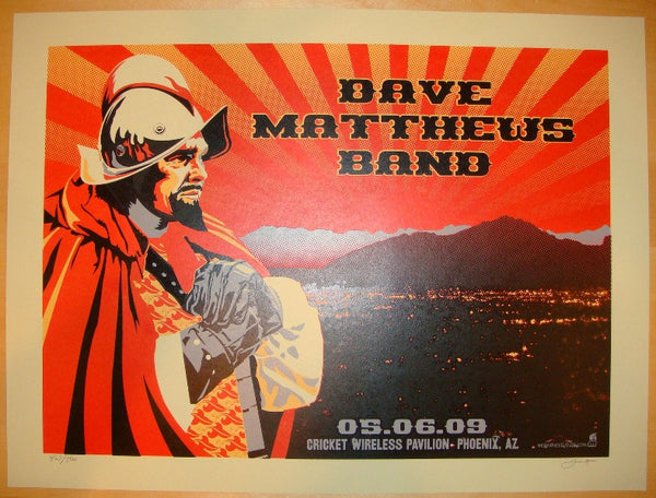 2009 Dave Matthews Band - Phoenix Silkscreen Concert Poster by