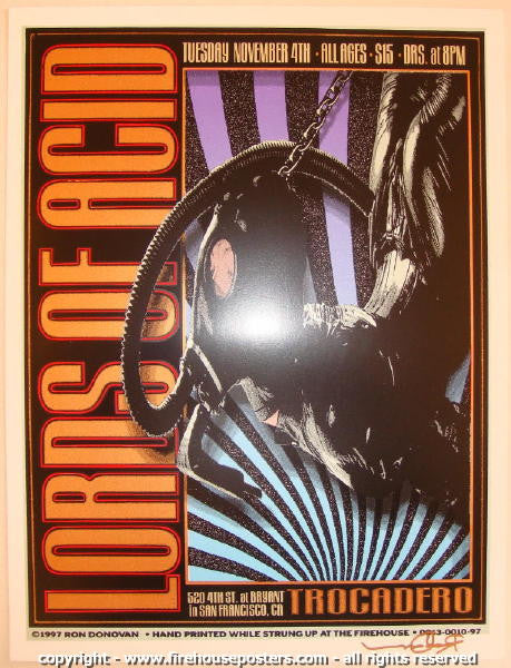 1997 Lords of Acid - San Francisco Silkscreen Concert Poster by Ron Donovan