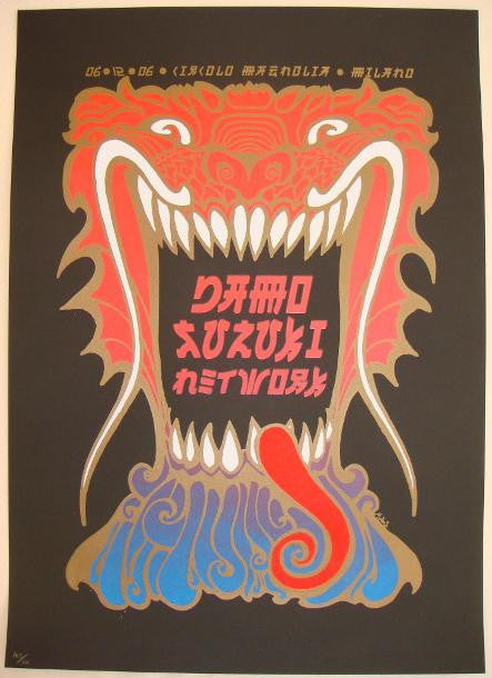 2006 Damo Suzuki Network - Milan Silkscreen Concert Poster by Malleus