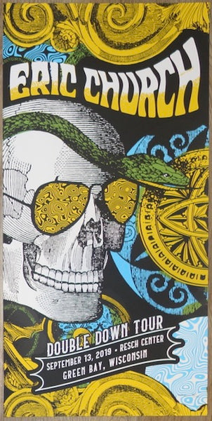 2019 Eric Church - Green Bay I Silkscreen Concert Poster by Nate