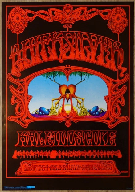 1968 Quicksilver Messenger Service - Avalon Ballroom Poster by Rick Griffin RP-3