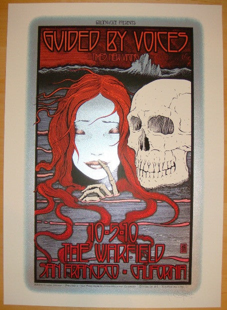 2010 Guided By Voices - San Francisco Silkscreen Concert Poster by Chuck Sperry
