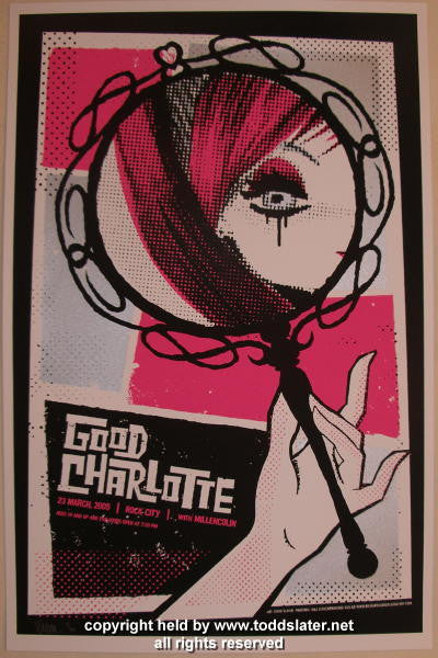 2005 Good Charlotte - Nottingham Silkscreen Concert Poster by Todd Slater