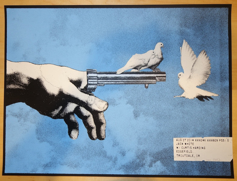 2014 Jack White - Troutdale Concert Poster by Rob Jones