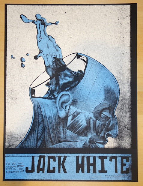 2015 Jack White - Albuquerque Silkscreen Concert Poster by Rob Jones