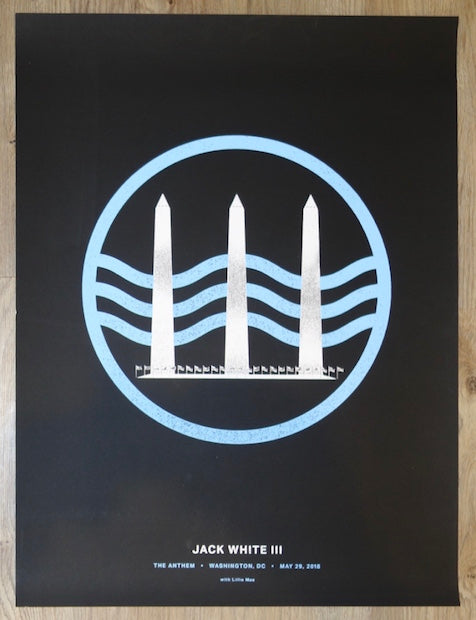 2018 Jack White - DC I Silkscreen Concert Poster by Matthew Jacobson