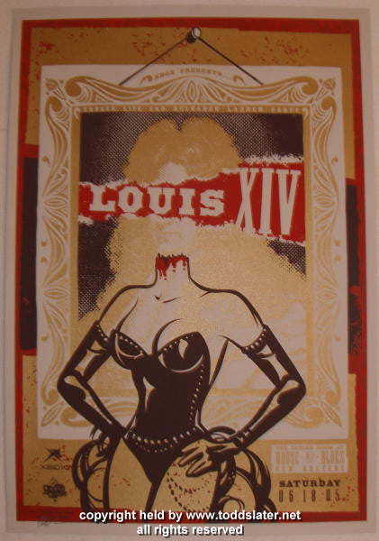 2005 Louis XIV - New Orleans Silkscreen Concert Poster by Todd Slater