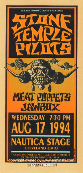 1994 Stone Temple Pilots - Cleveland Concert Poster by Mark