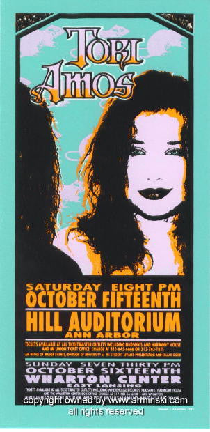 1994 Tori Amos - Ann Arbor Rats Concert Poster by Mark Arminski (MA-009a)