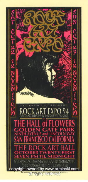 1994 Rock Art Expo - San Francisco Art Show Handbill by Mark Arminski (MA-010)