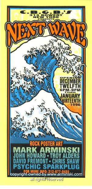 1995 Next Wave Rock Poster Art Show - NYC Poster by Mark Arminski (MA-061)