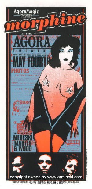 1996 Morphine w/ MMW - Cleveland Concert Handbill by Mark Arminski (MA-9617)