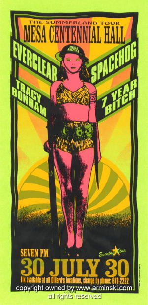 1996 Everclear w/ Spacehog - Mesa Concert Poster by Mark Arminski (MA-9624)