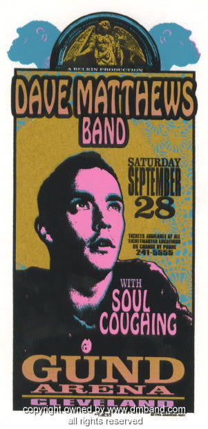 1996 Dave Matthews Band - Cleveland Concert Handbill by Mark Arminski (MA-9631)