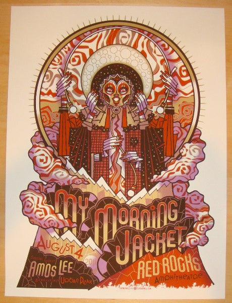 2011 My Morning Jacket - Red Rocks Silkscreen Concert Poster by