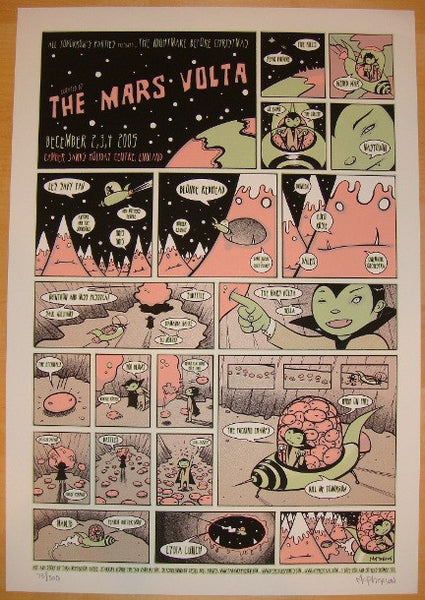 2005 The Mars Volta - ATP London Silkscreen Concert Poster by Tara 2005 The Mars Volta - ATP London Silkscreen Concert Poster by Tara