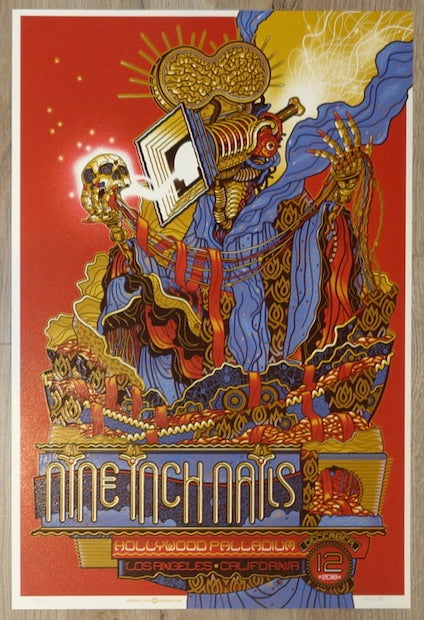 2018 Nine Inch Nails - Los Angeles IV Silkscreen Concert Poster by Guy Burwell