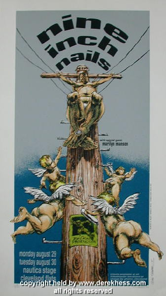 1994 Nine Inch Nails & Marilyn Manson - Cleveland Concert Poster