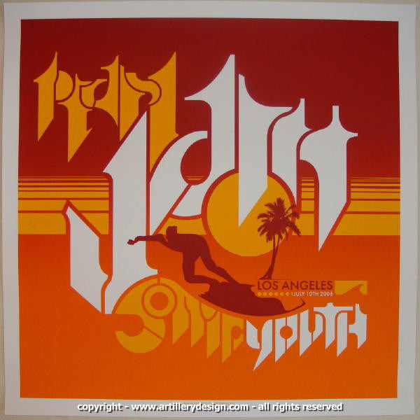 2006 Pearl Jam & Sonic Youth - LA Concert Poster by Brad Klausen