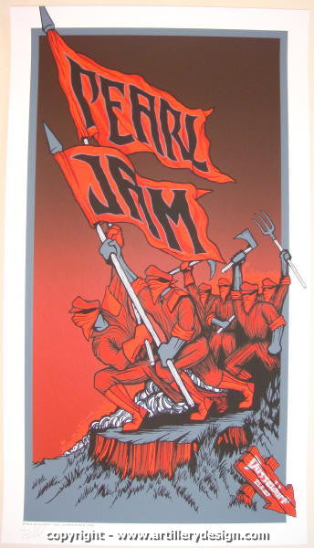 2007 Pearl Jam - Dusseldorf Silkscreen Concert Poster by Brad