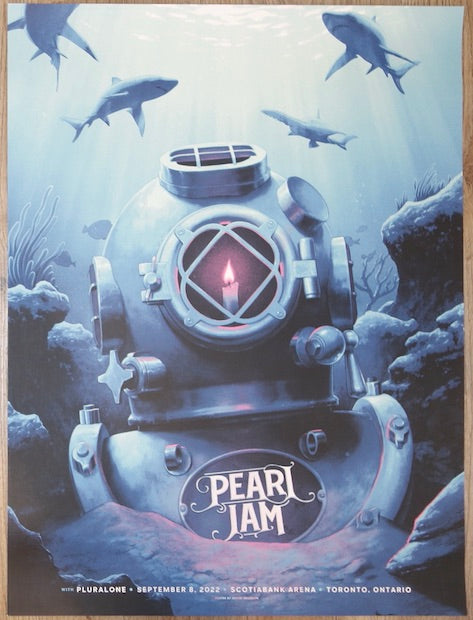 2022 Pearl Jam - Toronto Silkscreen Concert Poster by Justin Erickson