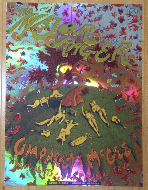 2016 Umphrey's McGee - Augusta Foil Variant Concert Poster by James Flames
