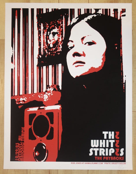 2003 The White Stripes - Detroit II Silkscreen Concert Poster by