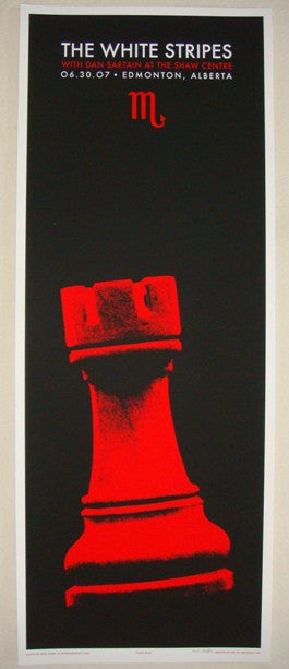 2007 The White Stripes - Edmonton Silkscreen Concert Poster by Rob Jones