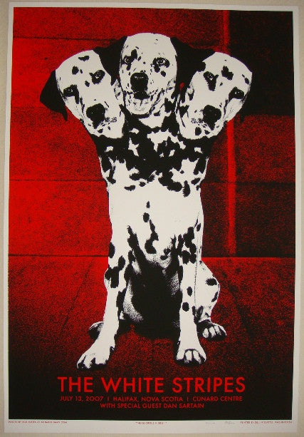 2007 The White Stripes - Halifax Silkscreen Concert Poster by Rob Jones