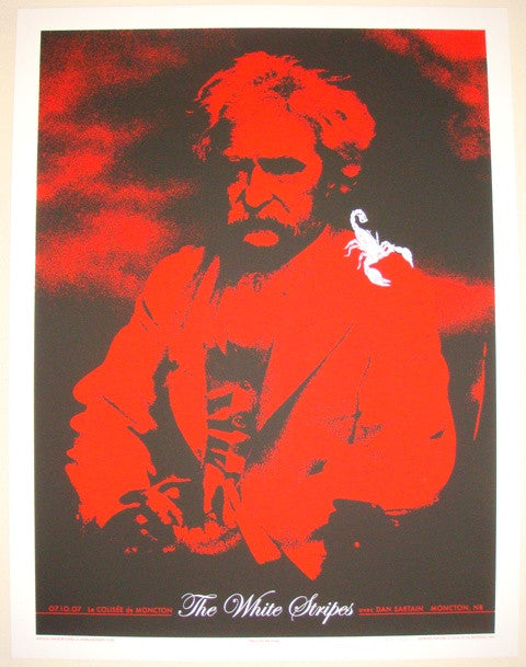 2007 The White Stripes - Moncton Silkscreen Concert Poster by Rob Jones