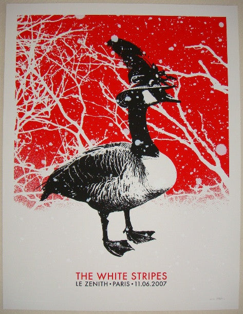 2007 The White Stripes - Paris Meg Silkscreen Concert Poster by Rob Jones