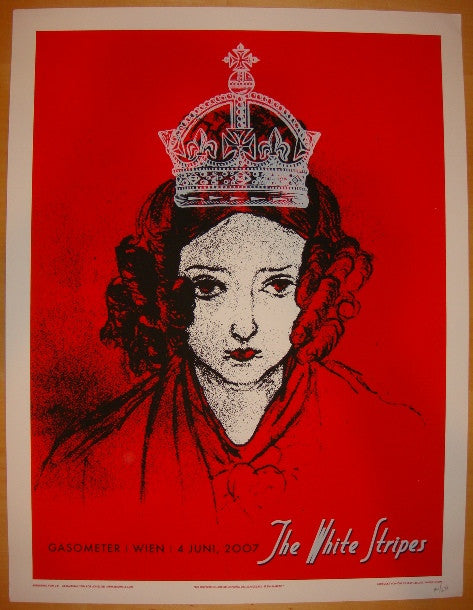 2007 The White Stripes - Vienna Silkscreen Concert Poster by Rob Jones