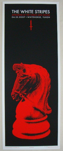 2007 The White Stripes - Whitehorse Silkscreen Concert Poster by Rob Jones