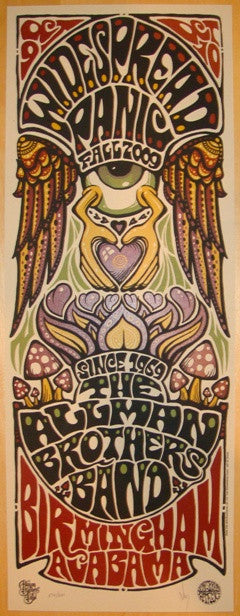 2009 Widespread Panic & Allman Brothers - Birmingham Concert Poster by Jeff Wood