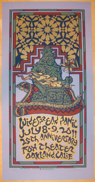 2011 Widespread Panic - Oakland Silkscreen Concert Poster by Gary Houston
