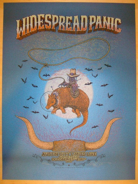2013 Widespread Panic - Austin Silkscreen Concert Poster by Marq Spusta