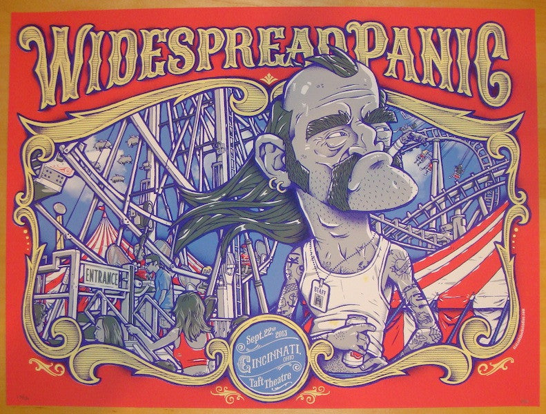2013 Widespread Panic - Cincinnati Silkscreen Poster by Darin Shock