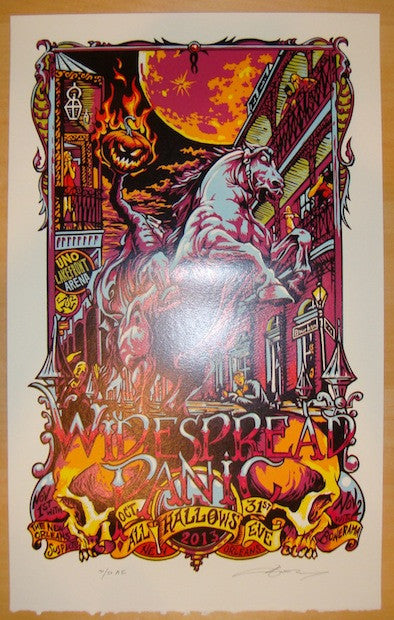 2013 Widespread Panic - New Orleans Linocut Concert Poster by AJ Masthay