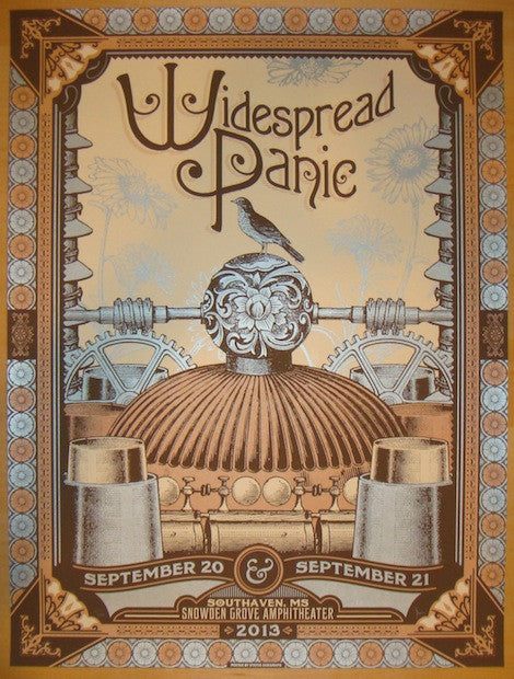 2013 Widespread Panic - Southaven Silkscreen Concert Poster by Status Serigraph