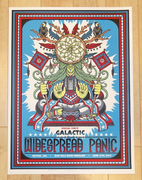 2014 Widespread Panic - Boston Silkscreen Concert Poster by Matt Leunig
