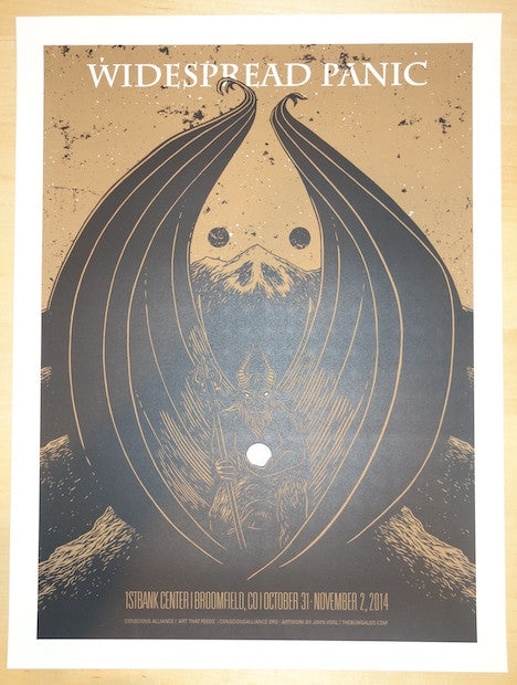 2014 Widespread Panic - Broomfield III Silkscreen Concert Poster by John Vogl