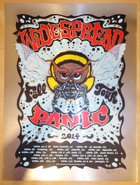 2014 Widespread Panic - Fall Tour Foil Variant Concert Poster by Billy Perkins