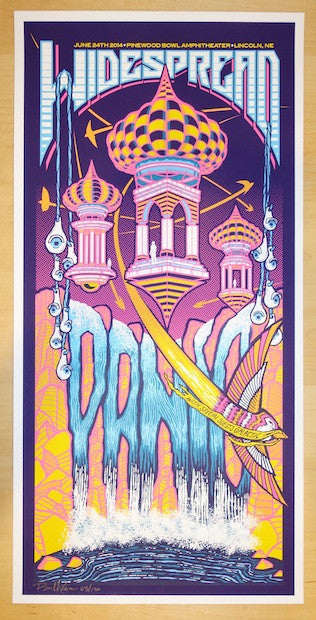 2014 Widespread Panic - Lincoln Silkscreen Concert Poster by Brad Klausen