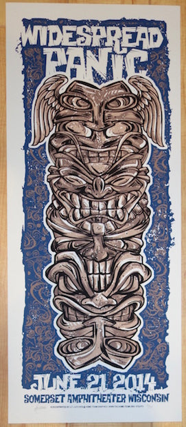 2014 Widespread Panic - Somerset Blue Speckletone Variant Concert Poster by JT Lucchesi