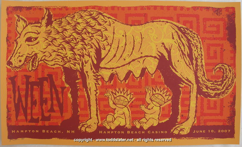 2007 Ween - Hampton Beach Concert Poster by Todd Slater