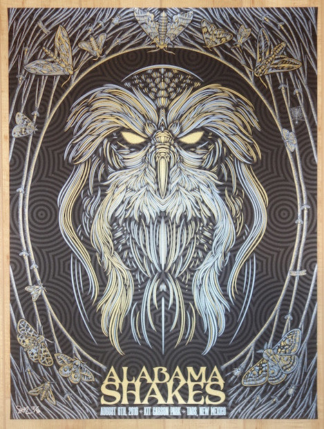2016 Alabama Shakes - Taos Variant Silkscreen Concert Poster by Todd Slater