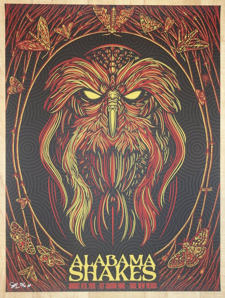 2016 Alabama Shakes - Taos Silkscreen Concert Poster by Todd